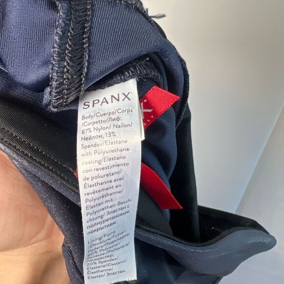 SPANX Spanxshape Shimmery Midnight Blue Leggings - Medium - Picture 9 of 9